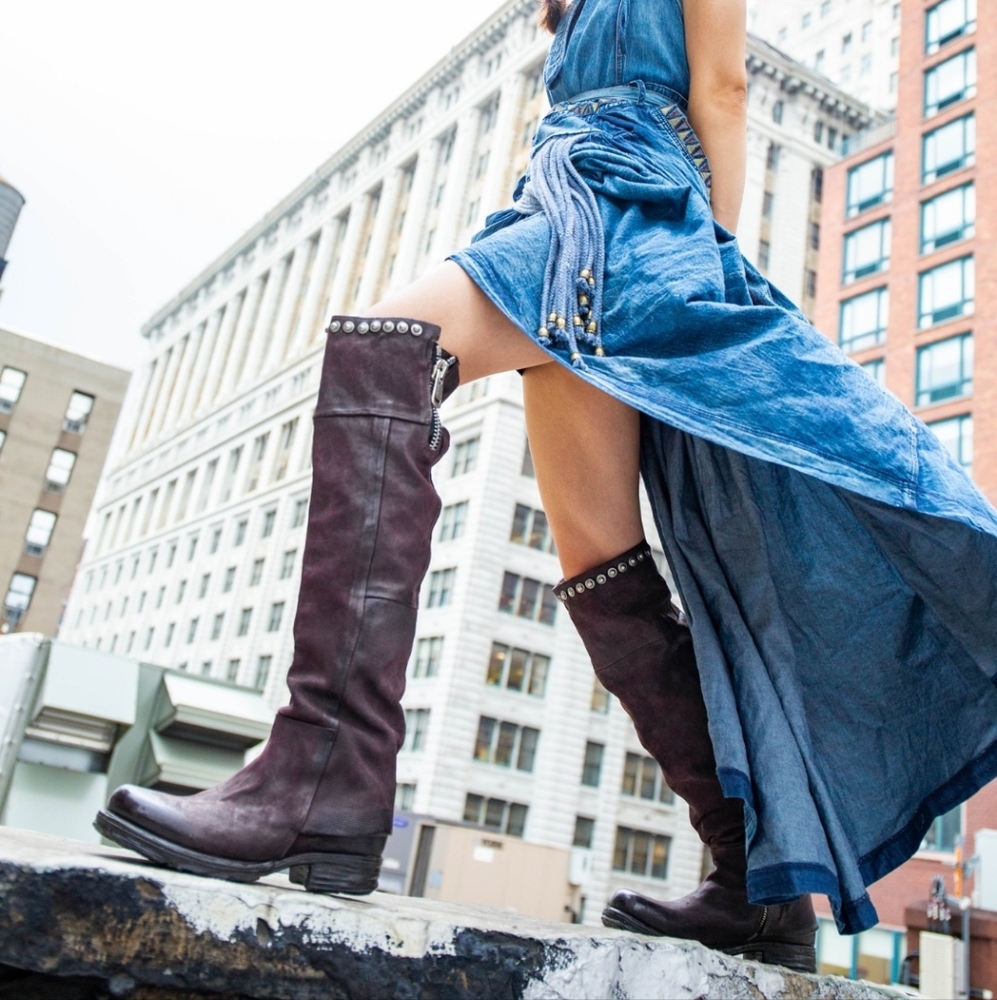 A.S. 98 Sloane over the knee boot eggplant
